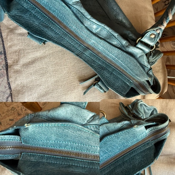 BALENCIAGA Spring 2005 City Bag Teal Blue, Chevre Leather - Rare, HTF Color! - Picture 13 of 16